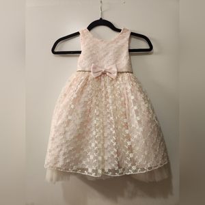 NWT America Princess Girls 4 Pink White Gold Rhinestones Dress